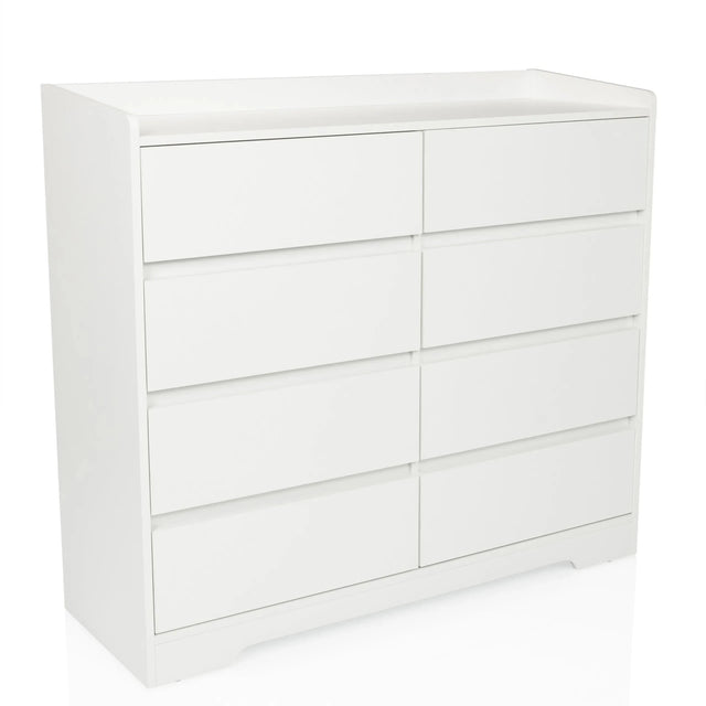 White Chest of drawers OSOYRO with eight drawers and a shelf by hjh LIVING