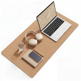 Brown Desk Pad Padflux Terra with rounded corners and cork surface by hjh OFFICE