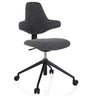 Professional Office Chair PALIANO with grey fabric upholstery and black base on castors by hjh OFFICE