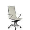 Professional Executive Chair PARIBA III in cream white with shiny chrome elements and caster base by hjh OFFICE