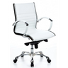 Professional Executive Chair PARMA 10 in cream white with shiny chrome armrests and base by hjh OFFICE