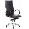 Professional Executive Chair PARMA 20 with black faux leather cover and shiny chrome elements by hjh OFFICE