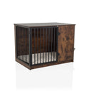 Brown Dog crate PAWHOME S with metal grilles and a light-coloured lying surface by hjh LIVING