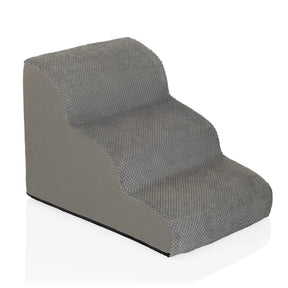 Grey Pet stairs PAWY STEP 3 with a textured surface and two steps by hjh LIVING