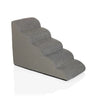 Grey Pet stairs PAWY STEP 5 with four steps and textured fabric cover by hjh LIVING