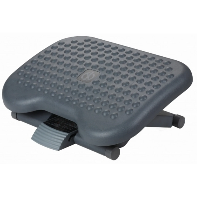 Anthracite Footrest PIEDINO DOT with nubbed structure and adjustable angle by hjh OFFICE