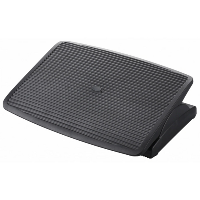Anthracite Footrest PIEDINO STRIPE with ribbed surface by hjh OFFICE