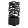 Black umbrella stand PLUVARIS with a geometric grid pattern in the upper area by hjh LIVING