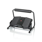 Black Footrest PODI F with ribbed tread surface and integrated holding bracket by hjh OFFICE