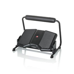 Black Footrest PODI F with ribbed tread surface and integrated holding bracket by hjh OFFICE
