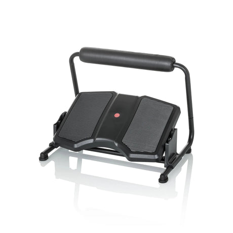 Black Footrest PODI F with ribbed tread surface and integrated holding bracket by hjh OFFICE