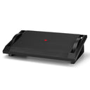 Black Footrest PODI I with textured surface and two side rollers by hjh OFFICE