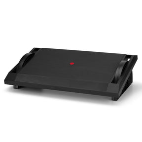 Black Footrest PODI I with textured surface and two side rollers by hjh OFFICE