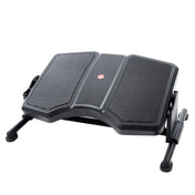 Black Footrest PODI II with two ribbed tread surfaces and metal frame by hjh OFFICE