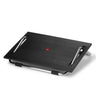 Black Footrest PODI III with ribbed surface and chrome frame by hjh OFFICE