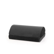 Black Footrest Podi Velvet 1 with a padded, semi-circular surface by hjh OFFICE