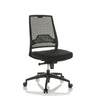 Professional Office Chair PORTO ECO I in black with mesh backrest and padded seat by hjh OFFICE