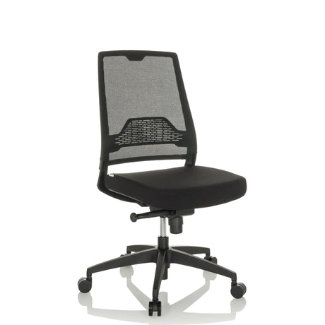 Professional Office Chair PORTO ECO I in black with mesh backrest and padded seat by hjh OFFICE