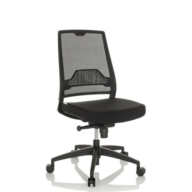 Professional Office Chair PORTO ECO I in black with mesh backrest and padded seat by hjh OFFICE