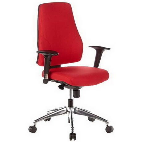 Red Professional Office Chair PRO-TEC 200 with black armrests and shiny base by hjh OFFICE