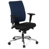 Professional Office Chair PRO-TEC 350 in blue and black with armrests and aluminium base by hjh OFFICE