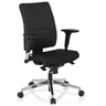Professional Office Chair PRO-TEC 350 with black cover, armrests and a silver base by hjh OFFICE
