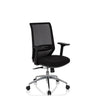 Black Professional Office Chair PROFONDO with mesh backrest and polished base by hjh OFFICE