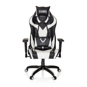 Gaming chair PROMOTER I in black and white colour combination with neck and lumbar cushions by hjh OFFICE