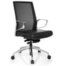 Black Professional Office Chair PROVIDER NET with mesh backrest and glossy base by hjh OFFICE
