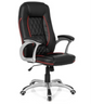 Gaming chair RELAX AB100 in black with red decorative stripes and quilted pattern by MyBuero