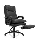 Black Home Office Executive Chair RELAX CL 200 made of faux leather with extendable footrest by MyBuero