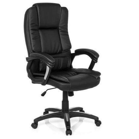 Black Home Office Chair RELAX CL120 with padding and armrests by MyBuero
