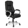 Black Gaming chair RELAX CL180 with faux leather cover and silver armrests by MyBuero