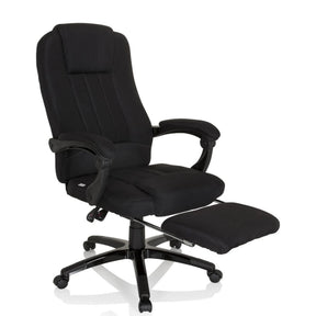 Black Home Office Executive Chair RELAX CL190 with integrated footrest and armrests by MyBuero