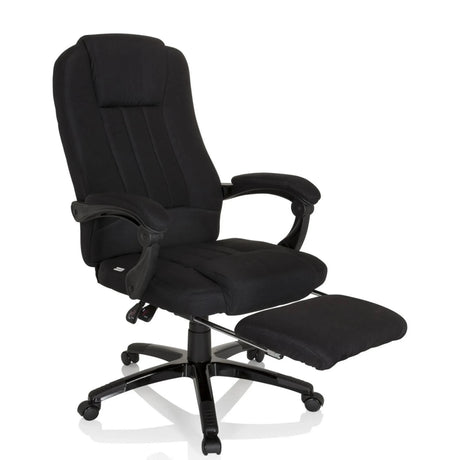 Black Home Office Executive Chair RELAX CL190 with integrated footrest and armrests by MyBuero