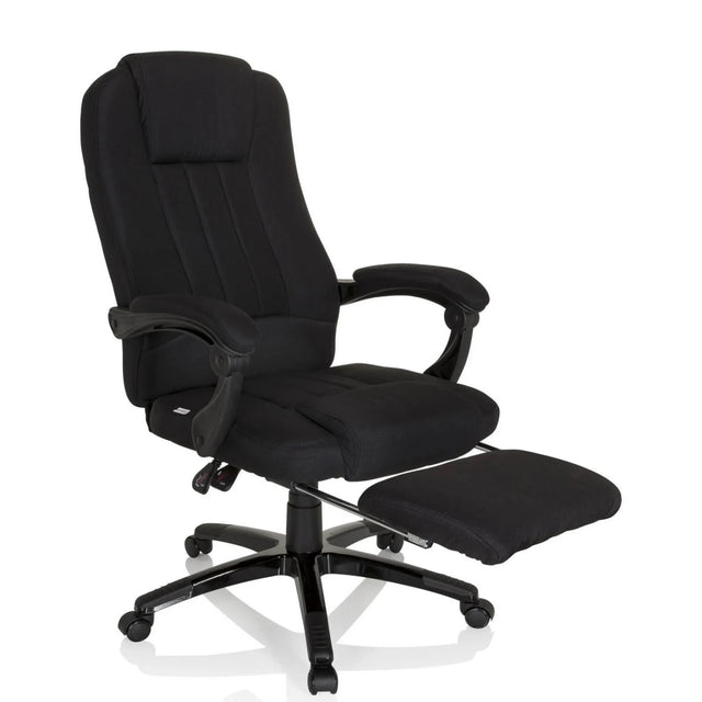 Black Home Office Executive Chair RELAX CL190 with integrated footrest and armrests by MyBuero