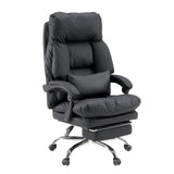 Black Home Office Executive Chair Relax Legoro with extendable footrest and lumbar pillow by MyBuero