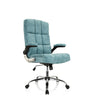 Home Office Executive Chair RELAX WD 100 with mint green fabric cover and glossy base by MyBuero