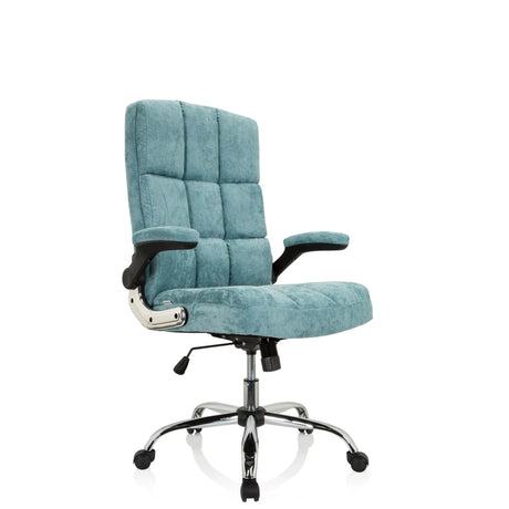 Home Office Executive Chair RELAX WD 100 with mint green fabric cover and glossy base by MyBuero