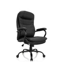 Swivel Chair RELAX XXL B in black faux leather with quilted padding by hjh OFFICE
