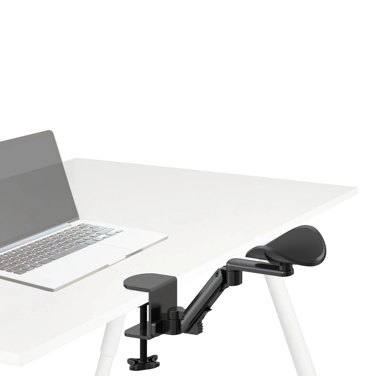 Black Armrest RELEX RT1 with table mounting and adjustable joint arm by hjh OFFICE