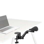 Black Armrest RELEX RT1 with table mounting and adjustable joint arm by hjh OFFICE