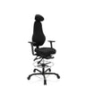 Black Counter chair RESISTIO WORK with headrest, foot ring and castor base by hjh OFFICE