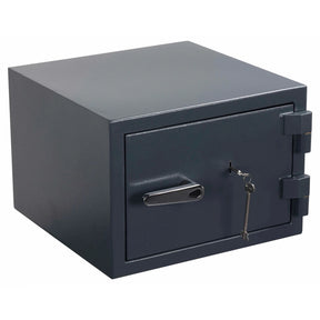 Anthracite Safe Compact Pro with a door handle and two keys by hjh OFFICE