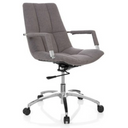 Home Office Chair SARANTO with grey fabric upholstery and silver-coloured base by hjh OFFICE