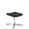 Black upholstered stool SARANTO with fabric cover and four-star metal base by hjh OFFICE