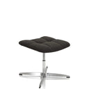 Black upholstered stool SARANTO with fabric cover and four-star metal base by hjh OFFICE