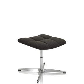 Black upholstered stool SARANTO with fabric cover and four-star metal base by hjh OFFICE