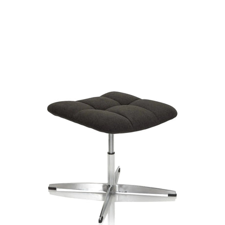 Black upholstered stool SARANTO with fabric cover and four-star metal base by hjh OFFICE