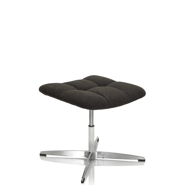 Black upholstered stool SARANTO with fabric cover and four-star metal base by hjh OFFICE